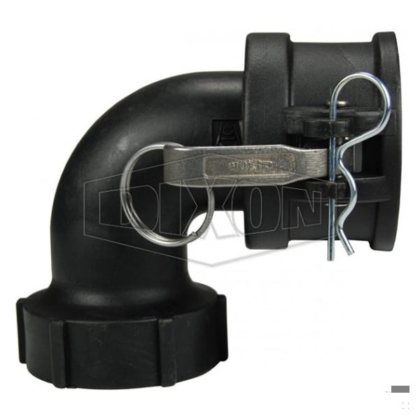 90Deg Cam and Groove Elbow, 2 in, Coupler x FNPT, Polypropylene, Domestic
